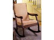 1PerfectChoice Liverpool Classic Rocker Rocking Chair Padded Fabric Seat Solid Wood Antique Oak