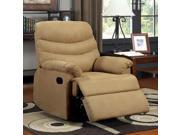 1PerfectChoice Plesant Valley Comfort Plush Cushion Recliner Chair Tan Microfiber
