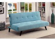1PerfectChoice Oriana Sofa Bed Futon Tufted Seating Adjustable Sleeper Comfort Flannelette Blue