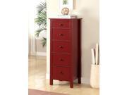 1PerfectChoice Launces Contemporary Living Bedroom Office Compact 5 Storage Drawers Chest Red