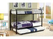 1PerfectChoice Rainbow Contemporary Twin over Twin Bunk Bed Side Ladders Sturdy Metal in Black