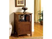 1PerfectChoice Mission Antique Oak Solid Wood Hallway Telephone Plant Stand Snack Table With Door