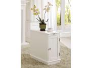 1PerfectChoice Lucer Living Room Chairside Chair Side Stand Pull Out Tea Tray Cabinet in White