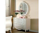 1PerfectChoice Alexandra Youth Fairy Tale Wood Pearl White Dresser With 4 Drawers