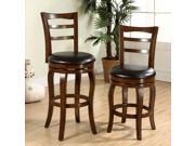 1PerfectChoice Southland Swivel 29 H Bar Counter Stool Chair PU Leather Wood Oak