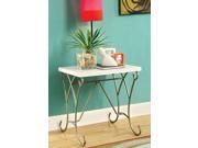 1PerfectChoice Enchant Bedroom Side Table Night Stand Nightstand Princess Curve Metal Champagne