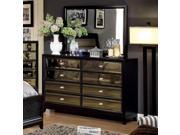 1PerfectChoice Golva Luxury Bedroom Dresser Mirror Gold Tinted Mirror Panels Storage 6 Drawers