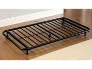 1PerfectChoice Hamden Transitional Metal Twin Day Bed Daybed With Twin Size Trundle Black