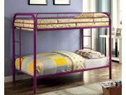 1PerfectChoice Rainbow Contemporary Twin over Twin Bunk Bed Side Ladders Sturdy Metal in Purple