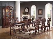 1PerfectChoice Set of 2 Formal Dining Side Chair Carving Legs Cherry Wood Upholstered Seat