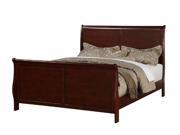 1PerfectChoice Master Bedroom Curved Headboard Footboard Cherry Wood Eastern King Sleigh Bed