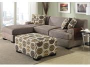 1PerfectChoice Bobkona Sectional Chaise Sofa Loveseat Couch Faux Linen Slate Ottoman Pillows