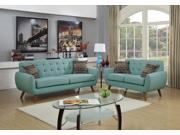 1PerfectChoice Modern Sofa Couch Loveseat Plush Tufted Seating Laguna Polyfiber Linen Fabric