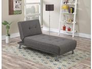 1PerfectChoice Modern Living Room Adjustable Chaise Lounge Slate Tufted Polyfiber Linen Fabric