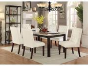1PerfectChoice Set of 2 Dining Side Chairs Tufted Back White Comfort Upholstery PU Leather