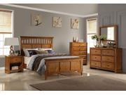 1PerfectChoice Master Bedroom Queen Bed Arch Headboard Cut Out Solid Wood Rustic Wood Oak