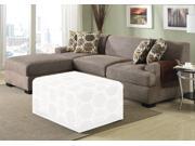 1PerfectChoice Bobkona Sectional Chaise Sofa Loveseat Couch Set Faux Linen Slate With Pillows