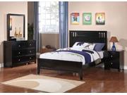 1PerfectChoice Simple Youth Kid Bedroom Twin Platform Bed Solid Wood in Black