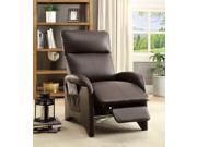 1PerfectChoice Modern Accent Recliner Chair Adjustable Lounger Espresso Upholstery Faux Leather