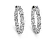 2.00 ct Round Cut Diamond Hoop Huggie Earrings 2.00 ct Round Cut Diamond Hoop Huggie Earrings