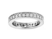 1.15 ct Ladies Round Cut Diamond Eternity Wedding Band Ring in 18 kt White Gold