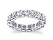 4.00 ct Ladies Round Cut Diamond Eternity Wedding Band Ring in 14 kt White Gold