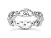 0.70 ct Ladies Round Cut Diamond Eternity Wedding Band Ring in Bezel Setting in 18 kt White Gold