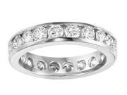 3.00 ct Ladies Round Cut Diamond Eternity Wedding Band Ring in Channel Setting in 14 kt White Gold