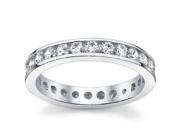 2.00 ct Ladies Round Cut Diamond Eternity Wedding Band Ring in Channel Setting in 18 kt White Gold