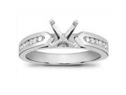 1.00 Ct Ladies Round Cut Diamond Semi Mount Engagement Ring in Platinum