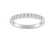 0.45 ct Ladies Round Cut Diamond Wedding Band Ring in 14 kt White Gold
