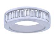 2.00 ct Ladies Baguette Cut Diamond Wedding Band in Channel Se in 18 kt White Gold