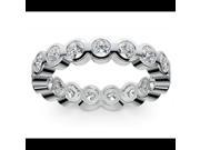 2.50 ct Bezel Set Round Cut Diamond Eternity Wedding Band Ring in Platinum