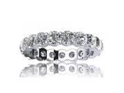 2.00 ct Sharing Prong Set Round Cut Diamond Eternity Wedding Band Ring in 18 kt White Gold