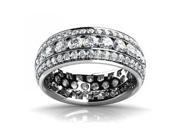 5.00 ct Ladies Round Cut Diamond Eternity Wedding Band Ring in 14 kt White Gold