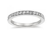 0.50 ct Ladies One Row Diamond Wedding Band Ring in 18 kt White Gold