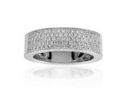 1.50 ct Five Row Ladies Round Cut Diamond Anniversary Ring in Platinum