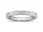 0.75 Ct Ladies Baguette Cut Diamond Wedding Band in Platinum