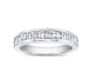 0.75 Ct Ladies Baguette Cut Diamond Wedding Band in 18 kt White Gold