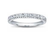 0.65 ct Ladies Pave Set Diamond Wedding Band Ring in 18 kt White Gold