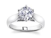 0.75 Ct Ladies Round Cut Diamond Engagement Ring in Platinum