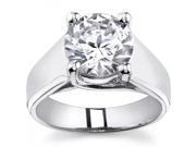 0.73 Ct Ladies Round Cut Diamond Engagement Ring in 14 kt White Gold