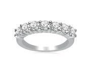 1.00 ct Ladies Round Cut Diamond Wedding Band Ring in 14 kt White Gold