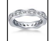1.25 ct Round Cut Diamond Eternity Wedding Band Ring New Style in 14 kt White Gold
