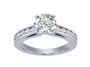 1.50 ct Ladies Round Cut Diamond Engagement Ring in Channel Setting in Platinum
