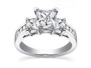 1.53 ct Ladies Princess Cut Diamond Engagement Ring in Platinum