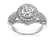 2.25 ct Women s Antique Style Diamond Engagement Ringin 14 kt White Gold