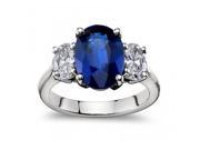 9.45 ct Oval Shape Sapphire And Diamond Engagement Ring in Platinum