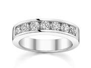 1.25 Ct Round Cut Diamond Wedding Band Ring In Channel Settingin 14 kt White Gold
