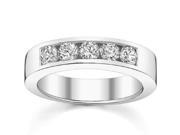 0.50 Ct Round Cut Diamond Wedding Band Ring In Channel Settingin Platinum